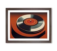 Sublime Vinyl Record Art Abstract Framed Print | A2 Walnut Framed Wall Art | Ready to Hang | Abstract Fantasy Picture | Living Room Bedroom Lounge Office