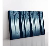 Sublime Winter Forest Canvas Wall Art Print Ready to Hang, Framed Picture for Living Room Bedroom Home Office Décor, 60x40 cm (24x16 Inch)
