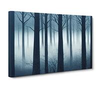 Sublime Winter Forest Canvas Wall Art Print Ready to Hang, Framed Picture for Living Room Bedroom Home Office Décor, 30x20 Inch (76x50 cm)