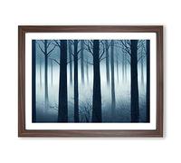 Sublime Winter Forest H1022 Framed Print for Living Room Bedroom Home Office Décor, Wall Art Picture Ready to Hang, Walnut A2 Frame (64 x 46 cm)