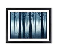 Sublime Winter Forest H1022 Framed Print for Living Room Bedroom Home Office Décor, Wall Art Picture Ready to Hang, Black A4 Frame (34 x 25 cm)