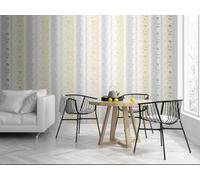 Sublime Yellow/grey Summertime Floral Wallpaper