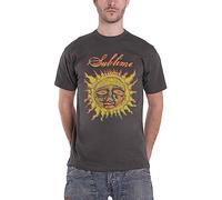 Rock Off Trade T-Shirt Sublime Yellow Sun Unisex Short Sleeves Band Logo Grey M