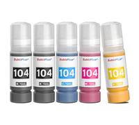 SubliPlus+ 104 Ink Multipack, Compatible with Epson Eco Tank ET-1810, ET-2710, ET-2720, ET-2726, ET-2810, ET-2826, ET-4700, ET-4800, ET-4810, ET-14100 and More
