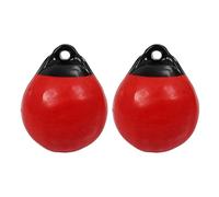 SUBLXPoten Boat Bumpers Ball 2X Heavy Duty PVC Boat Fender Ball Round Anchor Buoy Dock Bumper Ball Inflatable Protection Marine Mooring Buoy Red