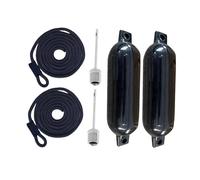 SUBLXPoten Boat Fenders Boat Fender With 2 Ropes Boat Fenders Bumpers Inflatable Marine Boat Bumper For Pontoon Yacht Speedboat Fishing Boats(Black1)