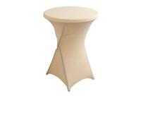 SUBLXPoten Cocktail Table Cover 2/1PC Height Stretch Round Tablecloth Cocktail Table Cover Cloth Bar Hotel Party Wedding Elastic Decor(Champagne,2PCS 60x110cm)