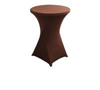 SUBLXPoten Cocktail Table Cover Hotel Wedding Cocktail Table Cover Solid Polyester Round Elastic Skirt for Banquet & Bar Decor(Dark coffee,80x110cm)