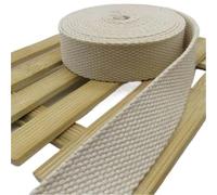 SUBLXPoten Cotton Webbing Strap 38mm 5 meters Canvas Webbing Belt Bag Webbing Cotton Webbing Nylon Webbing DIY BackPack Strap Sewing Bag Belt Accessories(Beige)