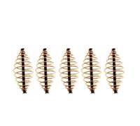 SUBLXPoten Fishing Bait Cage Holder 5pcs/set Carp Fishing Spring Feeder Fishing Bait Cage For Carp Fishing Fresh Saltwater Inline Method Feeder 2/3.3/4.5/5.5cm(3.3cm)