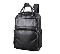 SUBLXPoten Leather Backpack Mens Leather Men's Shoulder Baothead Layer Cowhide Travel Backpack Fashion Trend Schoolbag Niche Personality Business Computer Bag