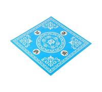 SUBLXPoten Mahjong Mat Mahjong Table Mat Foldable Anti-Slip Noise Reduction Cover for Board Games Home Decoration(Blue 80cm)