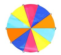 SUBLXPoten Play Parachute Play Parachute 8 Bracelet Dia Parachute With Handles Multicolored for Outdoor Rainbow Umbrella Games Exercise Toy(3.0M)