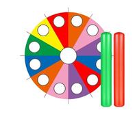 SUBLXPoten Play Parachute Play Parachute Rainbow Outdoor Training Toy Tent Games Playground Fun Cooperative Team Building Activities(5M Parachute 2 Rods)