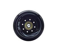 SUBLXPoten Roller Skating Wheels 8 Pcs/set 80mm 76mm 72mm 90A Rollers Inline Skates Slalom Skates Wheel for Adult Skating Roller Wheels(Black 80mm ABEC7)