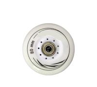 SUBLXPoten Roller Skating Wheels 8 Pcs/set 80mm 76mm 72mm 90A Rollers Inline Skates Slalom Skates Wheel for Adult Skating Roller Wheels(White 80mm ABEC7)