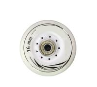 SUBLXPoten Roller Skating Wheels 8 Pcs/set 80mm 76mm 72mm 90A Rollers Inline Skates Slalom Skates Wheel for Adult Skating Roller Wheels(White 76mm ABEC7)