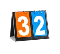 SUBLXPoten Scoreboard 1PC Flipped Cards Scoreboard Tabletop Score Keeper Portable Basketball Counter for Page Turning Ball Game(Blue orange 2 Digits)