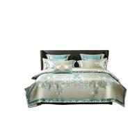 SUBLXPoten Silk Bedding Sheets CottonJacquard Duvet Cover set Super King Queen Bedding Quilt Bedsheet Pillowcase 4/6/10pcs(230x230cm 6pcs)