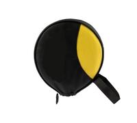 SUBLXPoten Table Tennis Bat Cover 1pc Table Tennis Racket Bag Thick Ping Pong Bat Round Protection Case Table Tennis Accessories(Yellow)