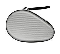 SUBLXPoten Table Tennis Bat Cover Table Tennis Bag Cover Paddle Bags Waterproof 28x18x4cm Pong Racket Case Box Sports Accessories(Silver)