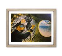 Submarine By Eric Ravilious Classic Painting Framed Print | A3 Oak Framed Wall Art | Ready to Hang | Classic Historical Picture | Living Room Bedroom Lounge Office