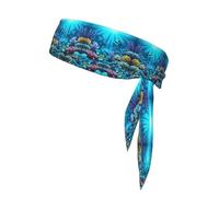 Submarine Coral Rays Sports Headscarf, Men and Ladies Dress Headwear, Fitness, Running, Yoga, Sweat -Absorbing Headband