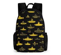 Submarine Pattern Casual Backpack Lightweight Laptop Travel Bag