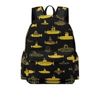 Submarine Pattern Funny Backpacks Lightweight Travel Bag Daypacks for Camping Hiking 16.5"