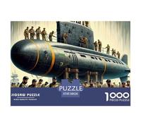 Submarine Puzzles 1000 Pieces for Adults Jigsaw Puzzles for Adults 1000 Piece Puzzle Challenging Game for The Whole for Women,SeaWorld Gifts for MenFun Activity for Home38x26cm