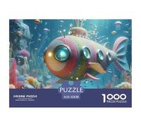 Submarine Puzzles 1000 Pieces for Adults Jigsaw Puzzles for Adults 1000 Piece Puzzle Challenging Game for The Whole for Women,SeaWorld Gifts for MenFun Activity for Home52x38cm