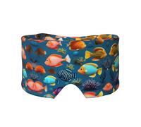 Submarine Reef Fish Printed Sleep Eye and Ear Masks (26.8Ã-4.3 inches) Suitable for Travel, Yoga, Deep Rest Indoor and Outdoor