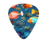 Submarine reef fishGuitar Picks, 12-Piece Pattern Set, Three Different Thicknesses for Acoustic Electric Guitar and Other Instruments
