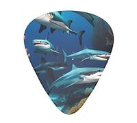 Submarine Shark Coral Guitar Plectrums Classical Triangle Bass Acoustic And Electric Guitar Plectrums For Guitarists 12 Pieces