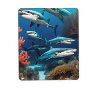 Submarine Shark Coral Non-Slip Rubber Base Mouse Pad For Speed And Precision, Suitable For Office Gaming Computer Laptop8.3 X 10.3 In