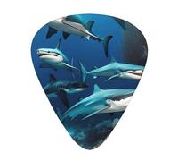 Submarine shark coralGuitar Picks, 12-Piece Pattern Set, Three Different Thicknesses for Acoustic Electric Guitar and Other Instruments