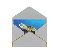 Submarine Turtle Under The Sea Greetings Romantic Card With Envelopes, Send To A Close Friend,Phnom Penh Pearl Paper Greeting Card