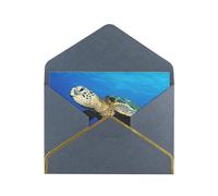 Submarine Turtle Under The Sea Greetings Romantic Card With Envelopes, Send To A Close Friend,Phnom Penh Pearl Paper Greeting Card