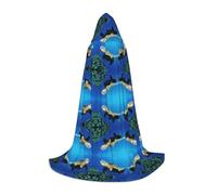 Submarine Turtle Under The Sea Hooded Cape For Teenagers Witch Vampire Cosplay Party Halloween Christmas Printed Long Cloak