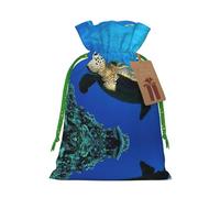 Submarine Turtle Under The Sea Printed Drawstring Gift Bags,Various Sizes, Bulk Plastic Packaging Bags