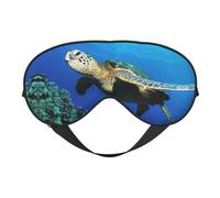 Submarine Turtle Under The Sea Sleep Eye Mask Comfortable Eyes Hade for Sleeping,Light Blocking Sleep Mask with Adjustable Strap