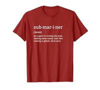 Submariner Definition Submersible Nuclear-Powered Submarine T-Shirt, Men, Cranberry Red, X-Large