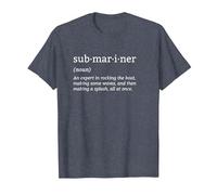 Submariner Definition Submersible Nuclear-Powered Submarine T-Shirt, Men, Heather Blue, 6X-Large