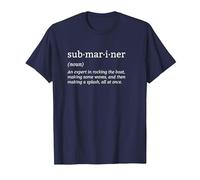 Submariner Definition Submersible Nuclear-Powered Submarine T-Shirt, Men, Navy Blue, 6X-Large