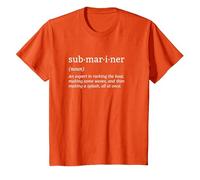 Submariner Definition Submersible Nuclear-Powered Submarine T-Shirt, Youth, Orange, 3T