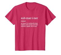 Submariner Definition Submersible Nuclear-Powered Submarine T-Shirt, Youth, Red Heather, Small