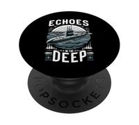 Submariner Quote Echoes In The Deep Stealth U-Boat Submarine PopSockets Adhesive PopGrip