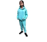 SubMeHa Kids 2-Piece Tracksuit, Pull Over Hoodie with Sweatpants, Fleece Active Wear, Unisex (UK, Numeric, 11 Years, 12 Years, Mint)