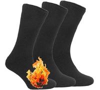 SubMeHa Ladies 2.3 Tog Original Thermal Socks Thick Warm Fluffy Insulated Socks for Winter | Ideal for Raynauds and Senior Adults (UK, Alpha, One Size, Regular, Regular, 3, Black)