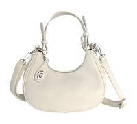 SubMeHa Ladies Women Girls Hobo Shoulder Bag, Faux Leather Crossbody Handbag with Turn-Lock Detail (White)